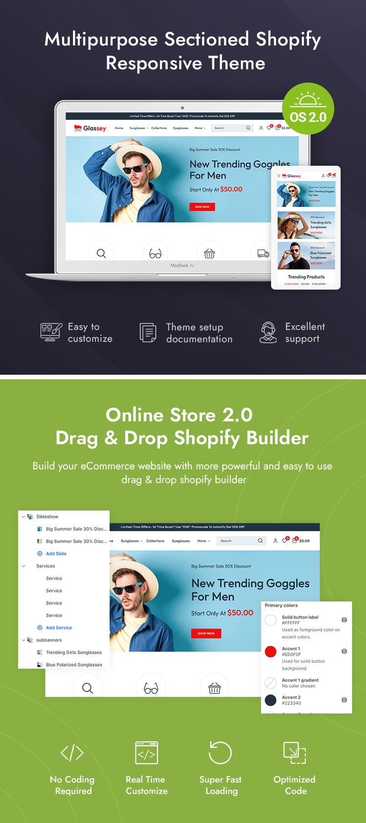 Glassey Eye Glasses and Frames Store Shopify Responsive Theme #413222-1