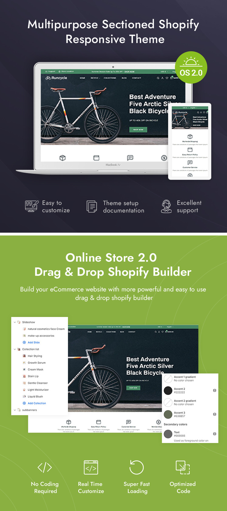 Runcycle Bicycle Store Single Product Shopify Responsive Theme #379412-1