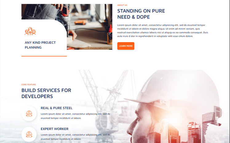 Construction Company HTML5 Website Template V2 #236475