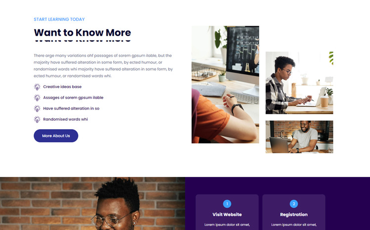 Online Course & Education HTML Website Template #333029