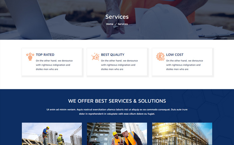 Construction Company HTML5 Website Template V2 #236475