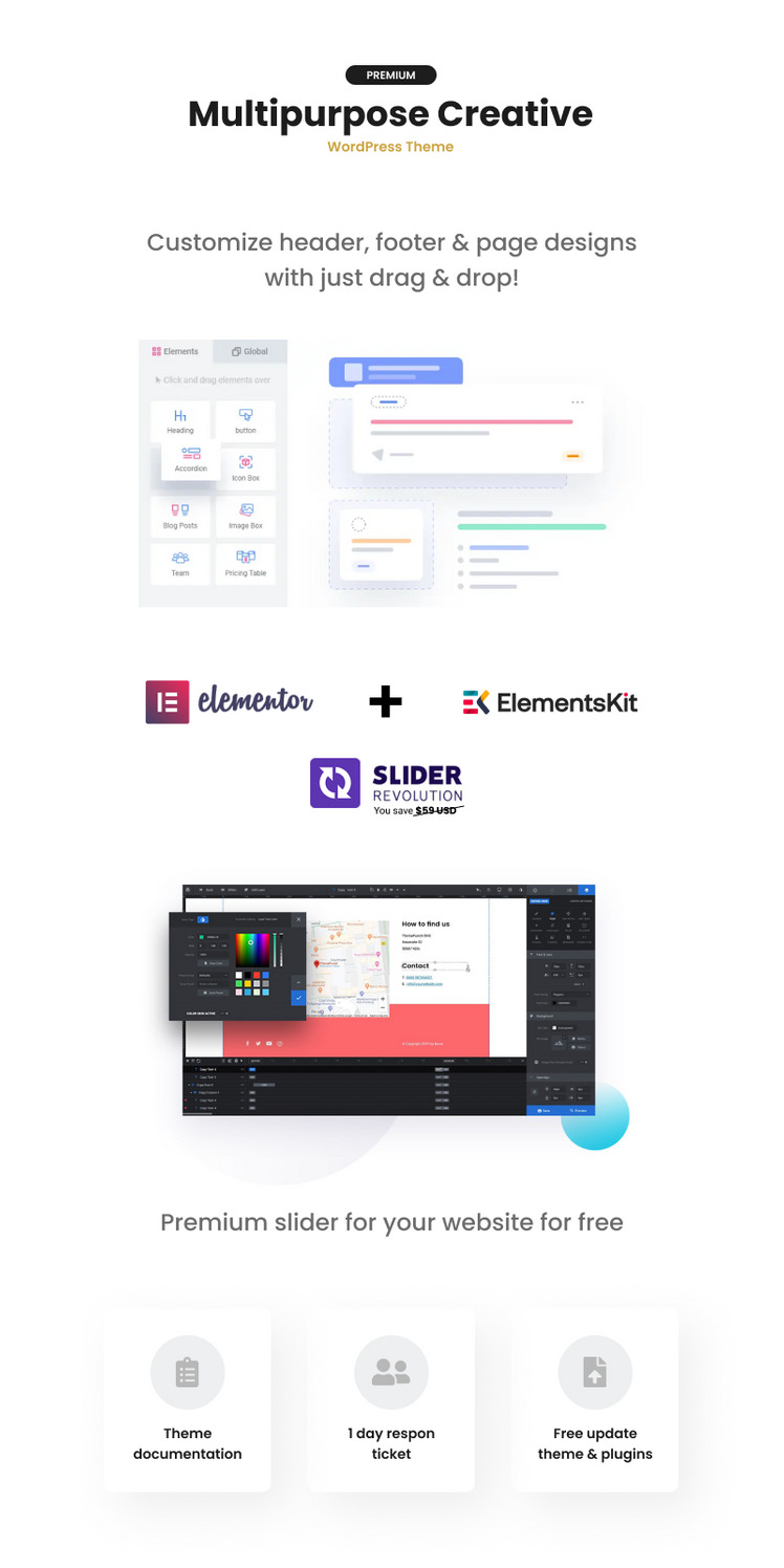 WPALT - Multipurpose Creative WordPress Theme #245665