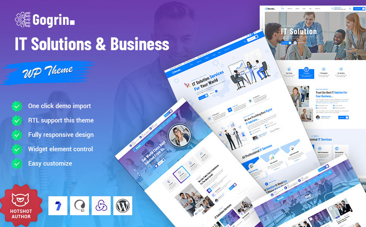 Gogrin - IT Solutions & Business Service WordPress Theme #293329