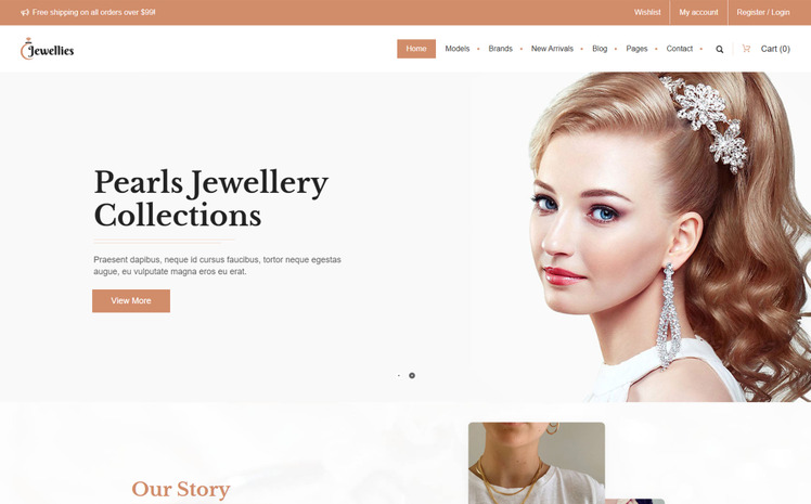 Jewellies Online Jewellery Shopping Elementor Woocommerce Theme With AI  Content Generator