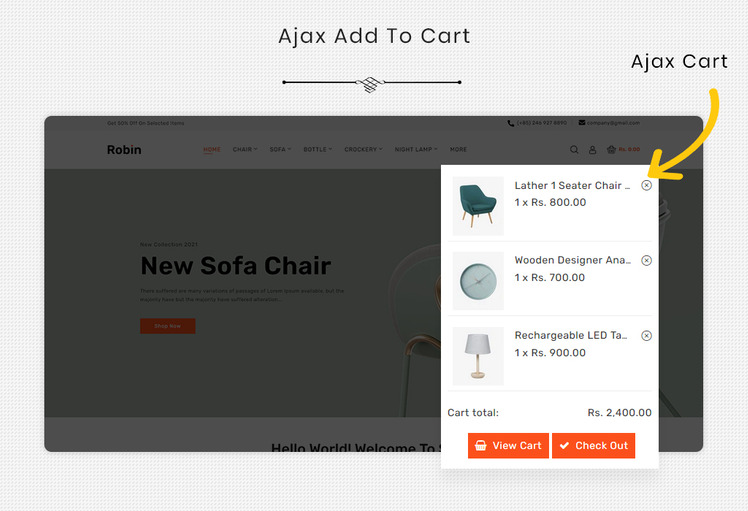 Robin Modern Furniture Responsive Shopify Template #175839