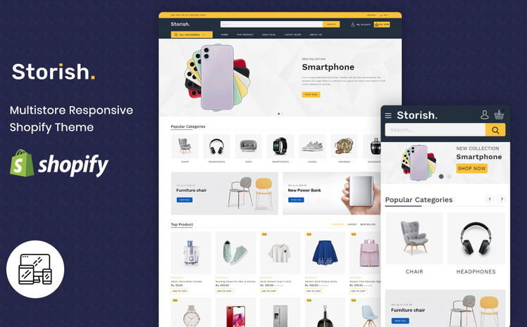 Storish Multipurpose Responsive Shopify Theme #165527
