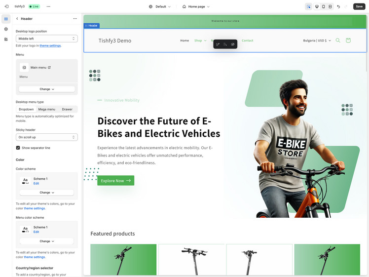 Tishfy E Bikes and Electric Vehicles Shopify Theme #431969