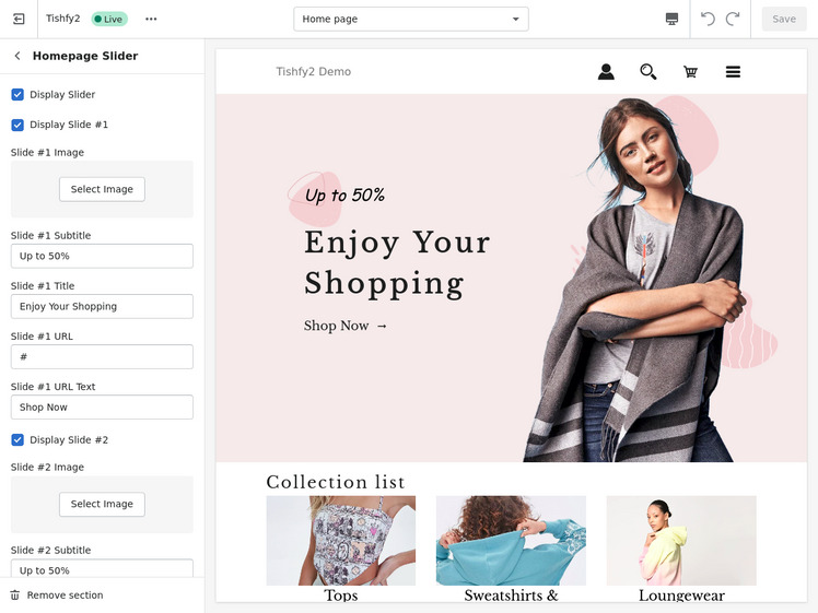 Tishfy Fashion Shopify Sections Theme #222176