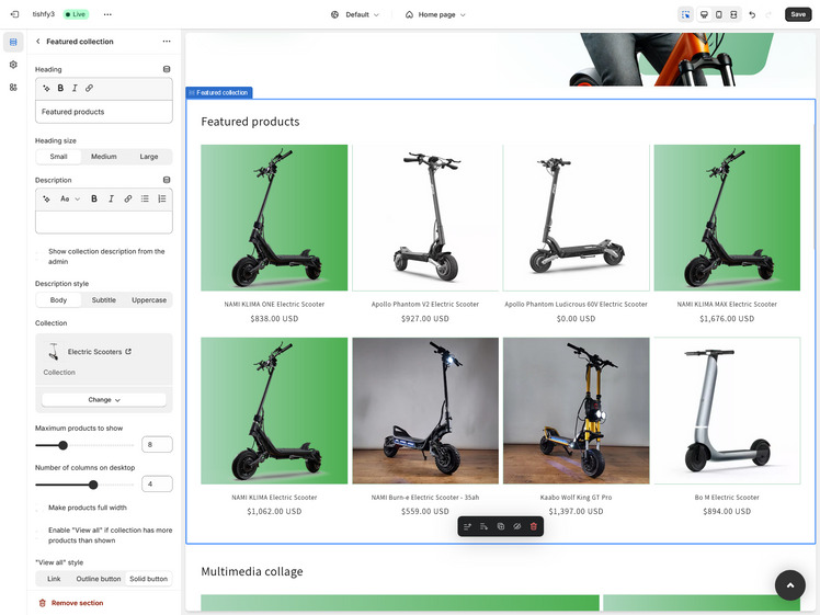 Tishfy E Bikes and Electric Vehicles Shopify Theme #431969