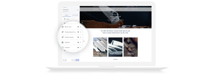 Knives store Free Weapons Store Clean Shopify Theme #183672-5
