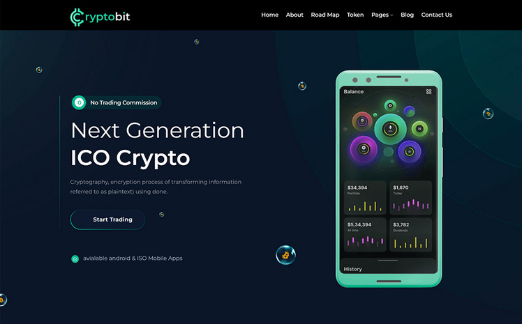 Cryptobit - Cryptocurrency & Bitcoin WordPress Theme #264837
