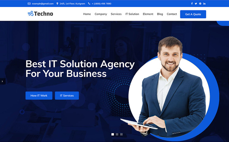 Techno - Best IT Solution & Multi-Purpose HTML5 Template + RTL #101273