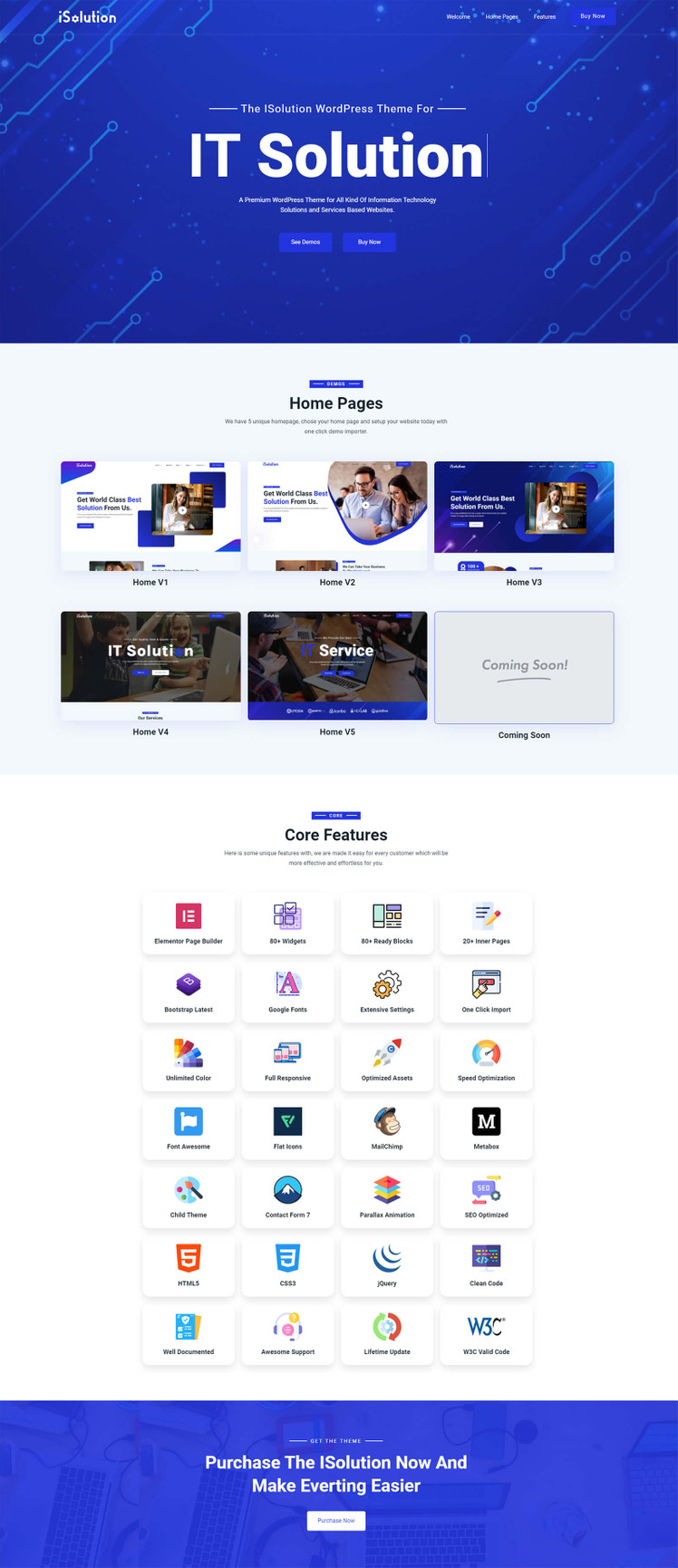 iSolution - IT Solution & IT Services Technology WordPress Theme #187963