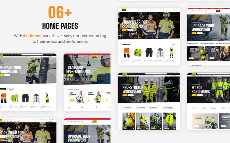 Axetor Workwear Safety Shopify Theme #414125