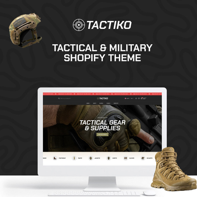 Tactiko Tactical Military Shopify Theme #440304