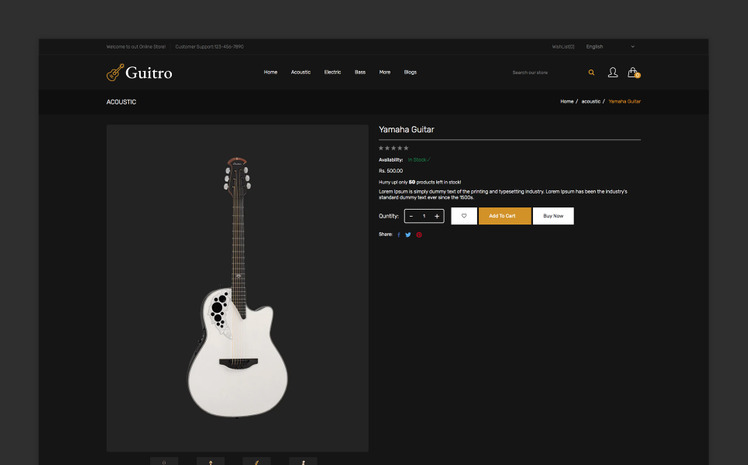 Guitro Responsive Shopify Theme #390612