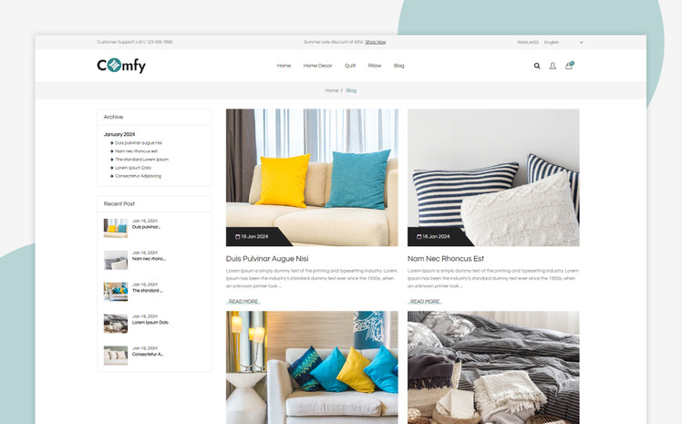 Comfy Responsive Shopify Theme #400679