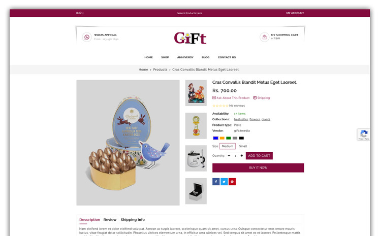 Gift Store Shopify Template #195955