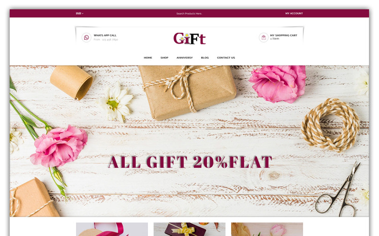 Gift Store Shopify Template #195955