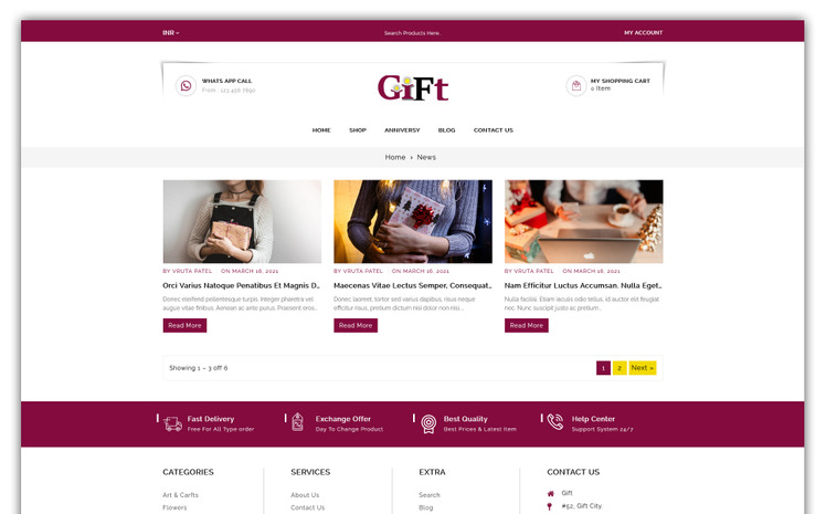 Gift Store Shopify Template #195955