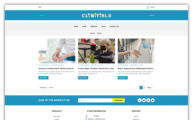 Clinitials Store Shopify Theme #201348