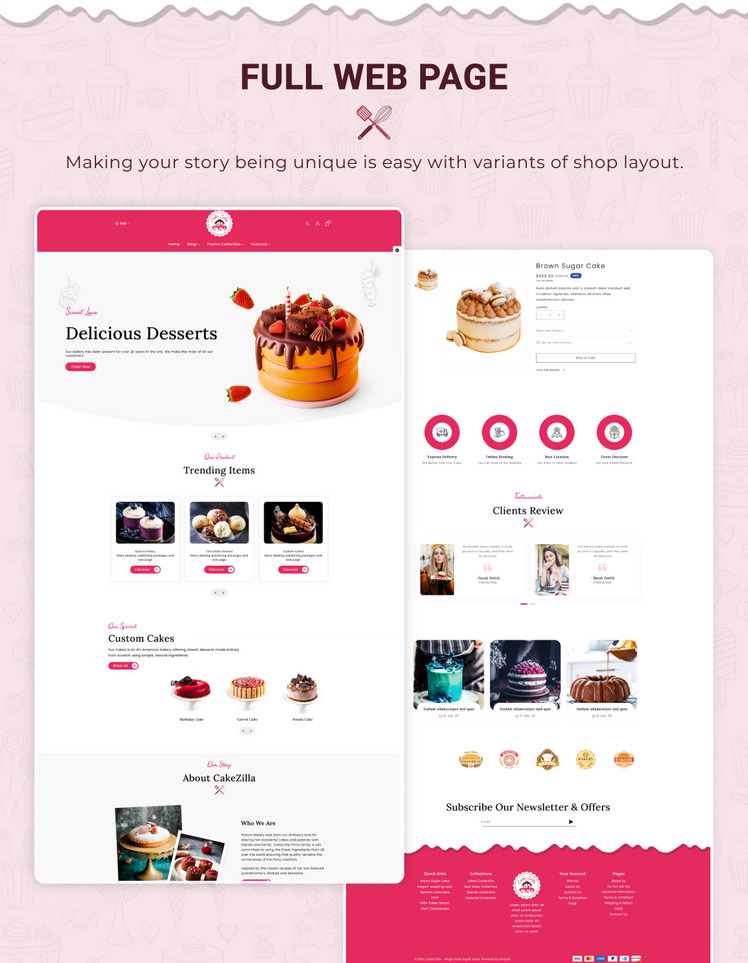 Cake Zilla Mega Cake Shopify Clean Responsive Theme #284755-4