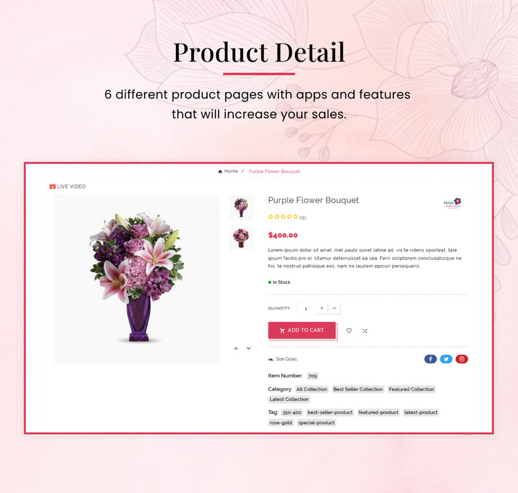 Flowery Flower and Gift Shopify Store #271317-9