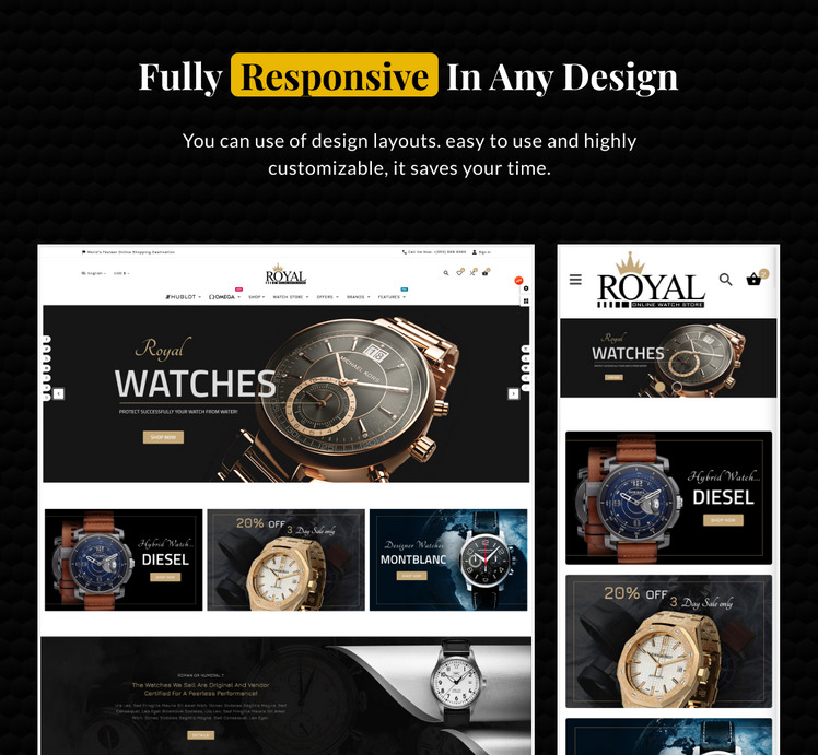 Royal Mega Watch Jewelry Multipurpose Super Shopify Store #252613-5