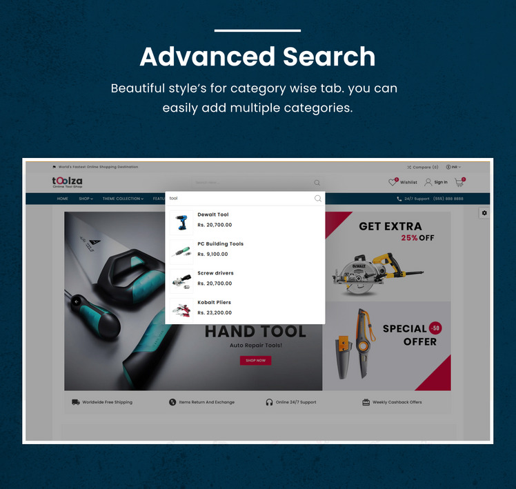 Toolza Mega Parts Shopify Premium Responsive Theme #280363-6