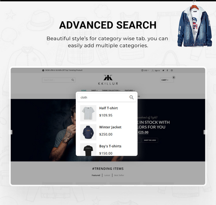 KKILLUR Mega Fashion Clothes Shopify Premium Responsive Theme #279785-5