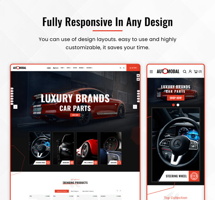 Automodal Sport Autoparts Super Shopify Theme Multipurpose Sparepart Shopify OS Theme #243807-5