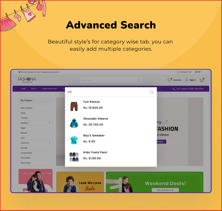 Fashona Children Kids Fashion Shopify Responsive Theme #282868-6
