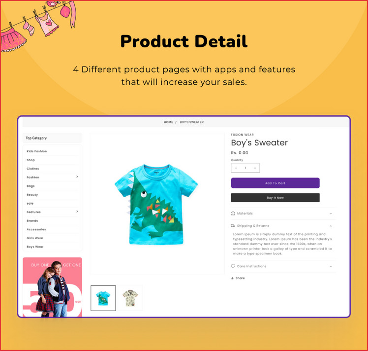 Fashona Children Kids Fashion Shopify Responsive Theme #282868-9