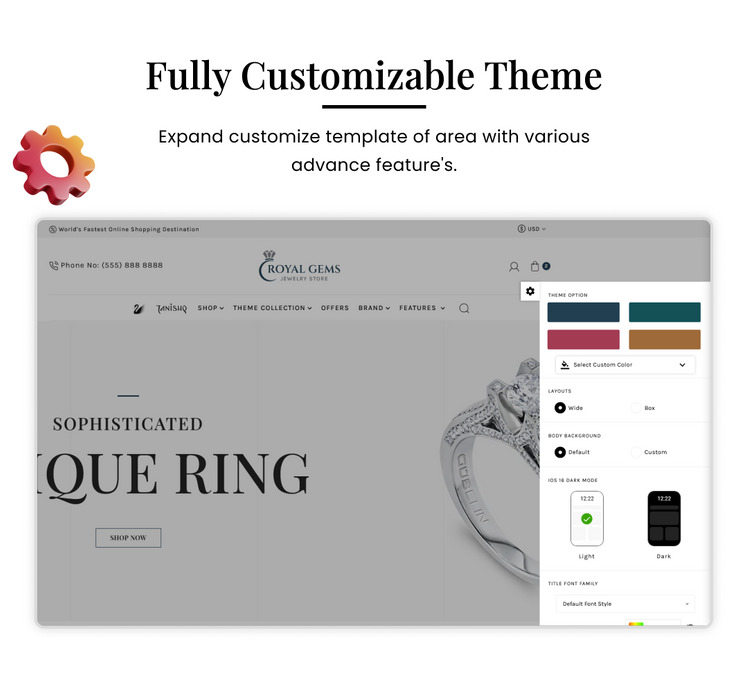 Royal Gems Jewelry and Luxurious Multipurpose Sections Shopify Theme #277278-13
