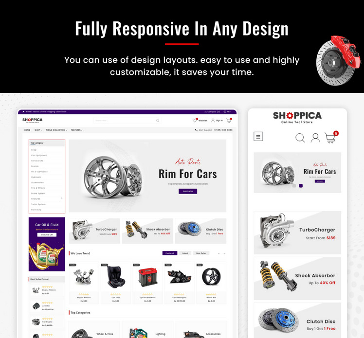 Shoppica Mega Spare Parts Cars Shopify Premium Responsive Theme #284624-5