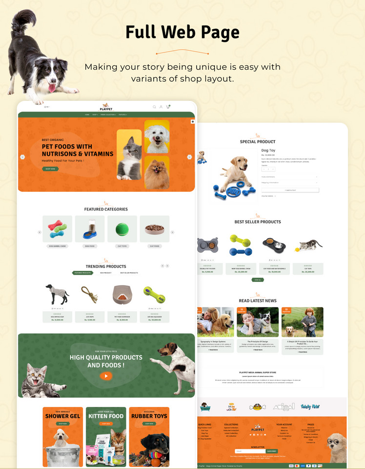 PlayPet Mega Animal Shopify Responsive Theme #282871-4