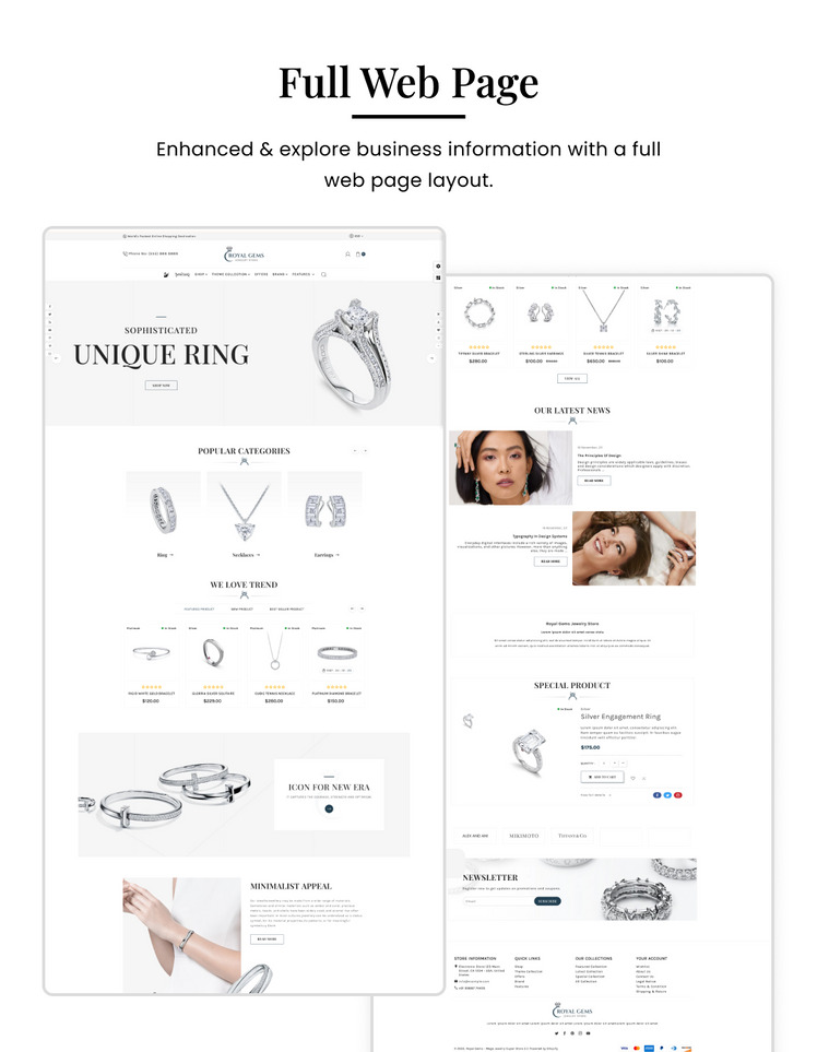 Royal Gems Jewelry and Luxurious Multipurpose Sections Shopify Theme #277278-4