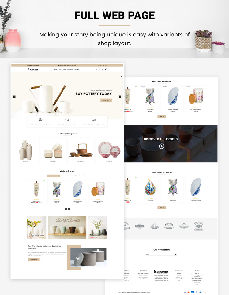 Ceramiry Ceramic Interior Home D cor Shopify Responsive Template #277716-5