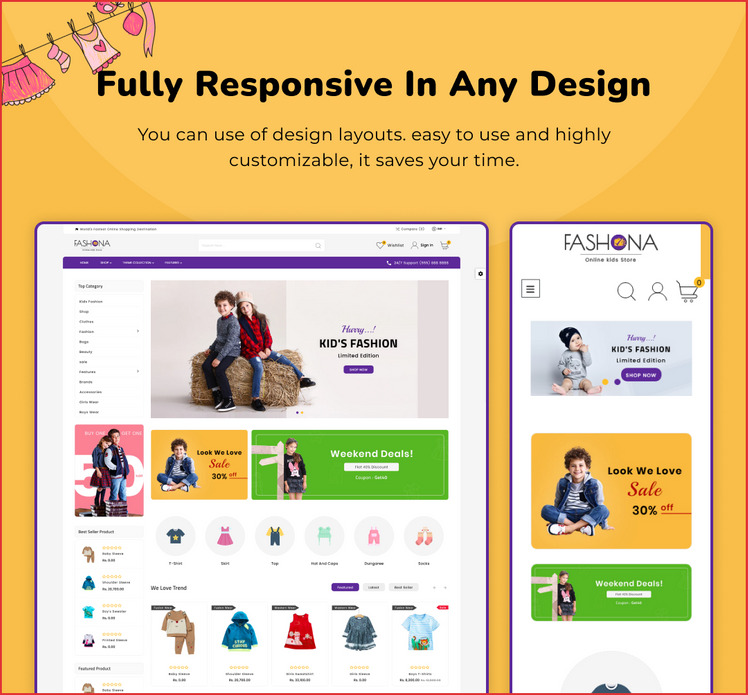 Fashona Children Kids Fashion Shopify Responsive Theme #282868-5