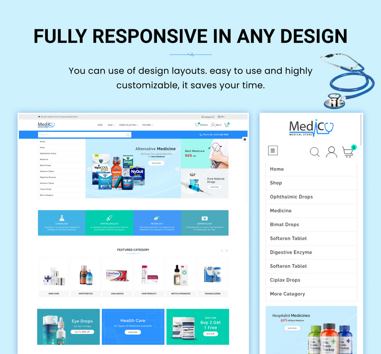 Medico Mega Medicine Drug Pharmacy Shopify Premium Responsive Theme #280508-5