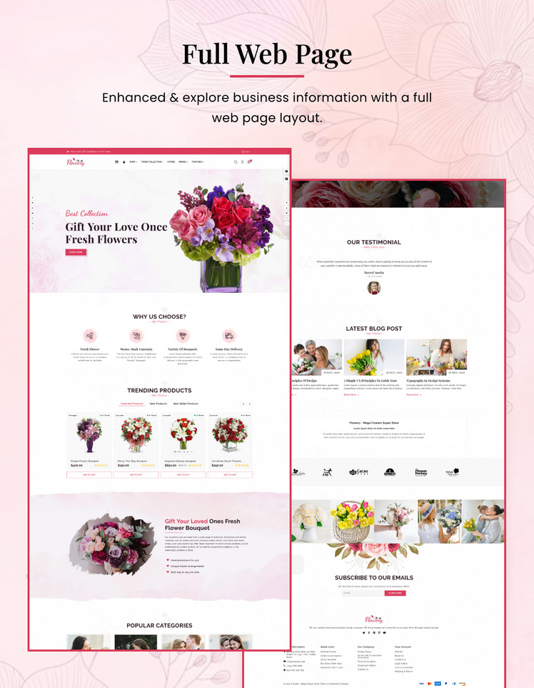Flowery Flower and Gift Shopify Store #271317-4