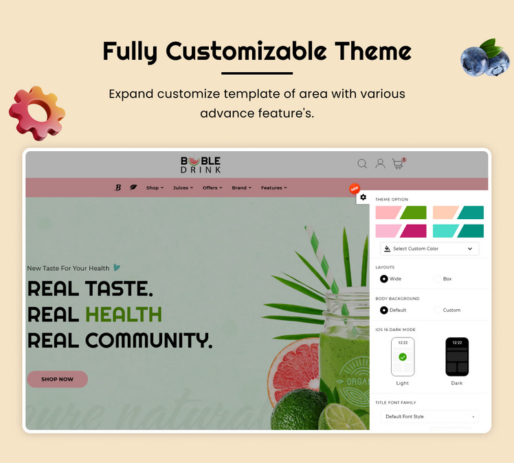 Boble Drink Organic Drink Juice Shopify Theme Energy Drinks Shopify OS Theme #280504-13