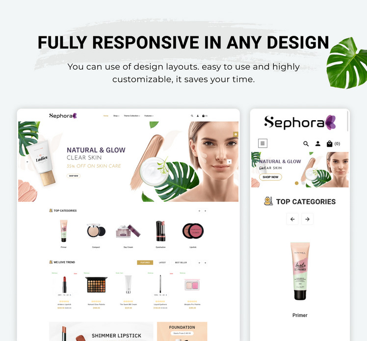 Sephoria Bio Cosmetics Health Beauty Shopify Responsive Store #278428-6
