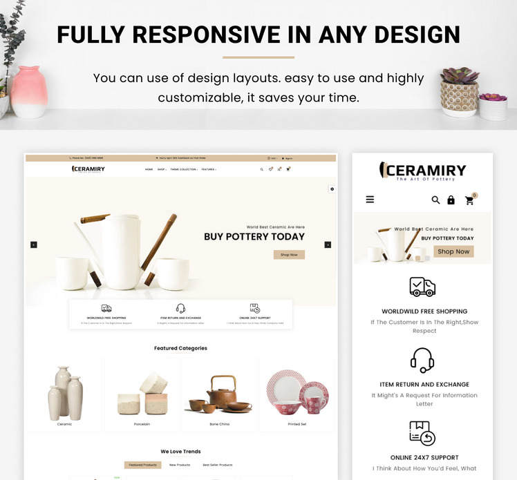 Ceramiry Ceramic Interior Home D cor Shopify Responsive Template #277716-6
