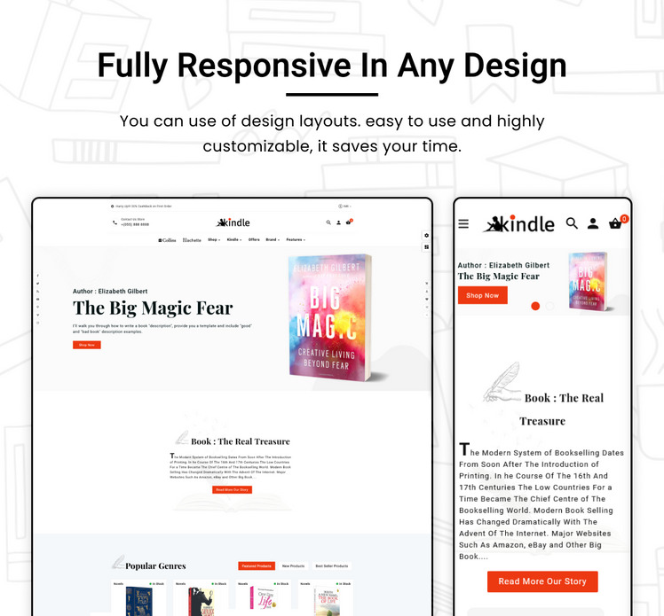 Kindle Books and Digital Comics Store Shopify Theme #269073-5