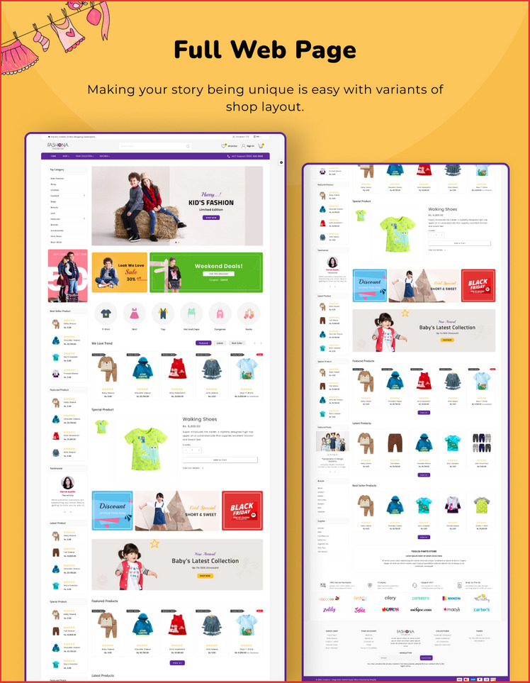 Fashona Children Kids Fashion Shopify Responsive Theme #282868-4