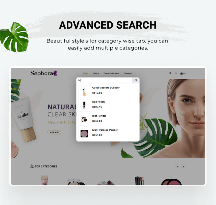 Sephoria Bio Cosmetics Health Beauty Shopify Responsive Store #278428-7