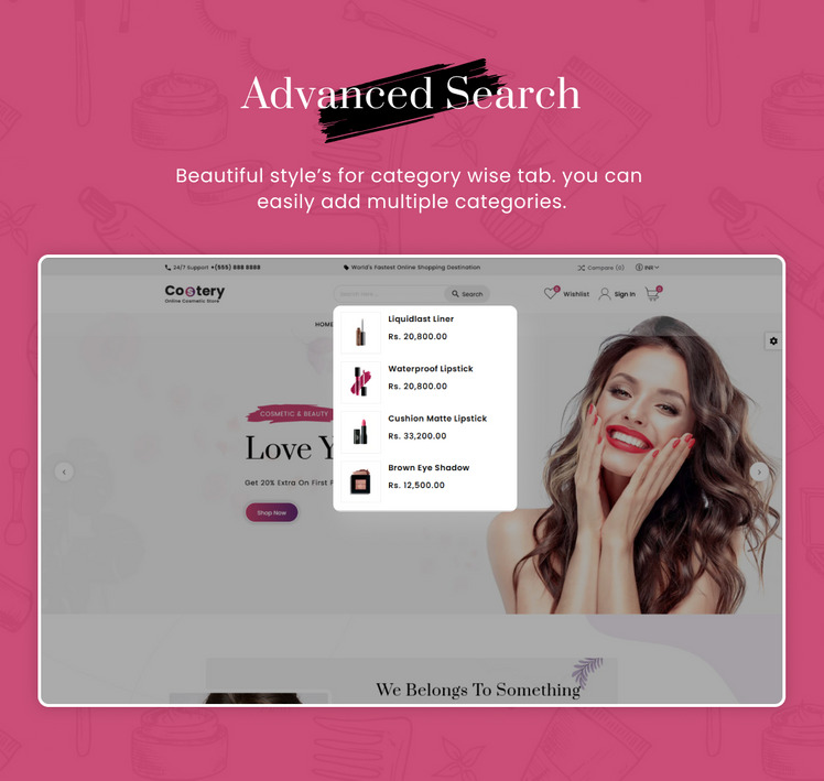 Costery Mega Cosmetics Perfume Health Beauty Shopify Premium Responsive Theme #280501-6