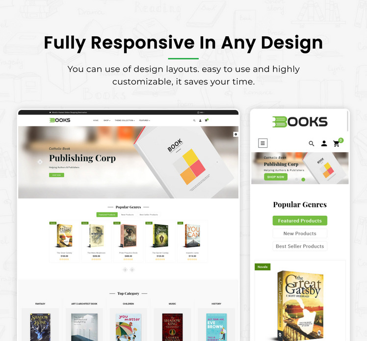 Books Comics Book Store Premium Responsive Shopify Theme #278433-4
