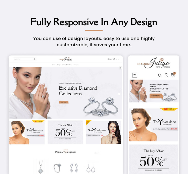 Juliya Mega Jewellery Jewelry Watch Accessories Shopify Premium Responsive Theme #279779-5